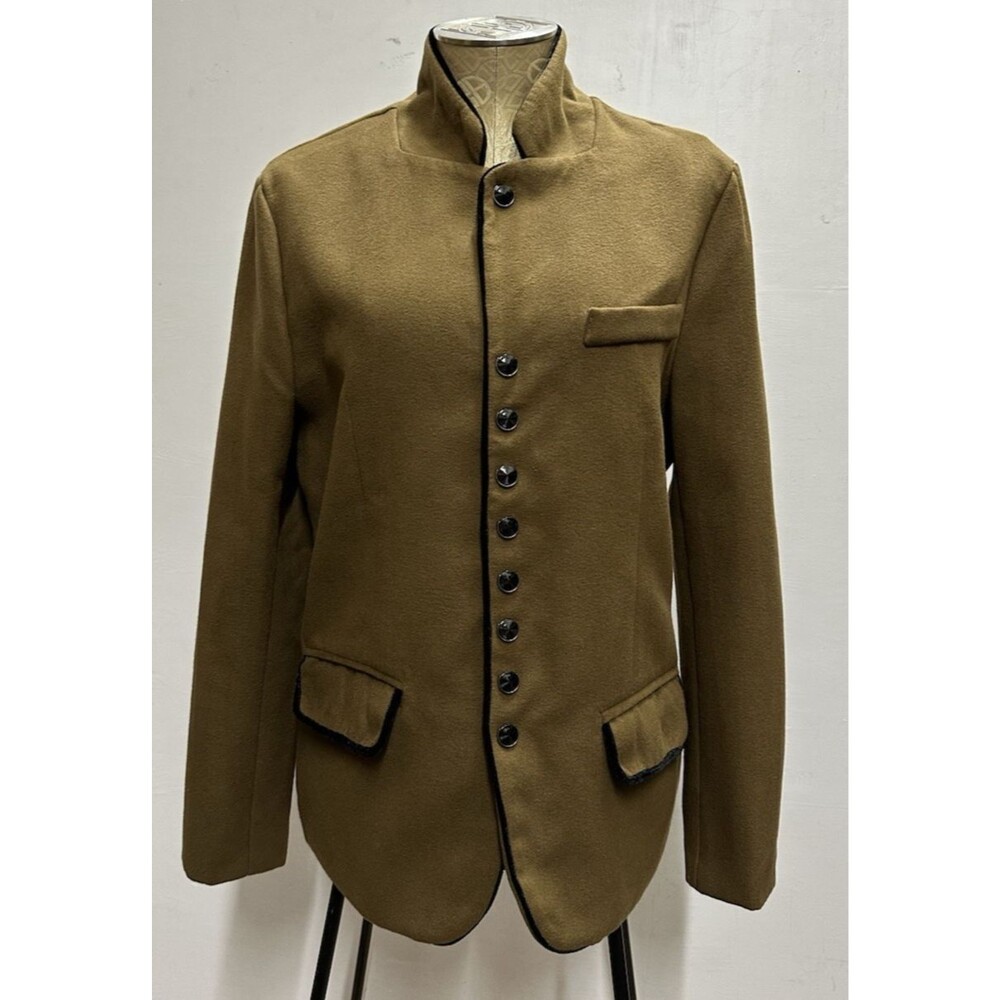 ZYFG Free women vntage size Large  brown blazer with button and pockets